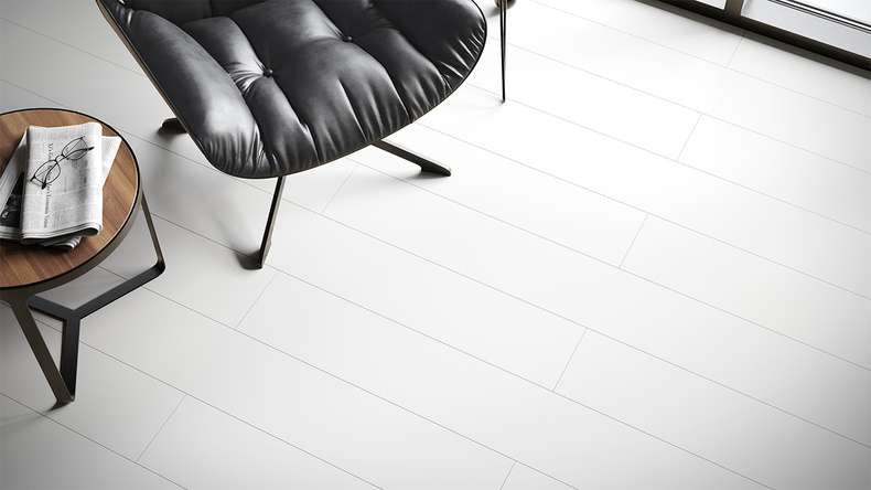 planeo Rigid Click Vinyl - Wood White | Impact sound insulation integrated (100P2935-N)