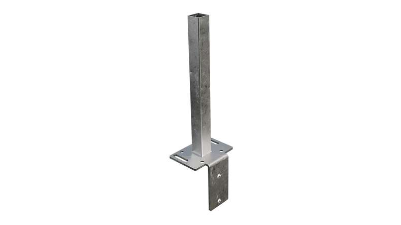planeo Gardence Metallic - GJ 49 L-stone bracket 16 x 12 x 40 cm for dowelling with integrated mounting adapter and countersunk screws M8 x 35 mm