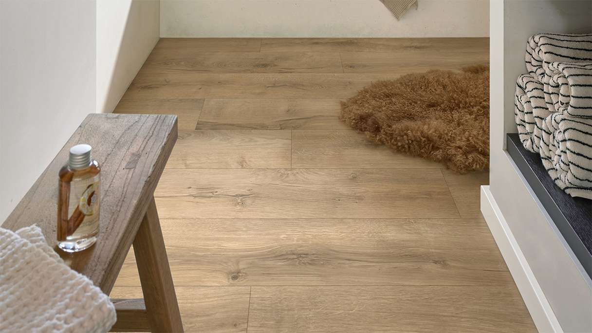 MEISTER Design flooring MeisterDesign. next DD 500 S - 06439 Cracked Oak Terra | Impact sound insulation integrated (400054-1287220-06439)