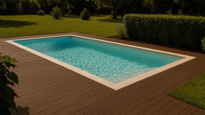 planeo wooden decking Thermo dark ash solid plank, smooth on both sides - 1500 x 130 x 20 mm