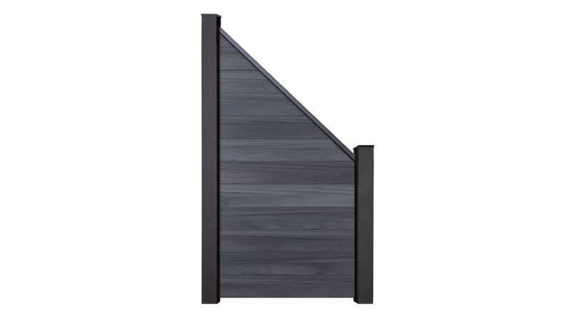 planeo Solid - garden fence sloped stone grey co-ex