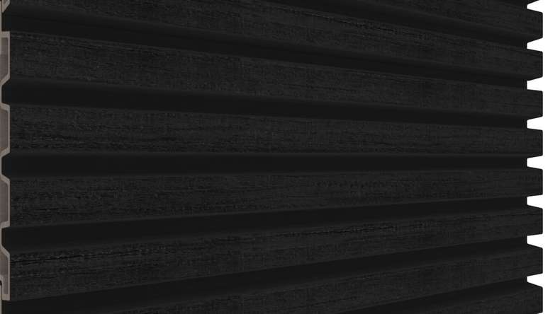planeo LINEA Slim – WPC CoEx cladding, black, 2900 x 215 mm