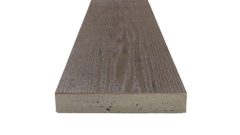 planeo Authoria PureBoard solid decking - Natural Brown Oak 3.6m textured