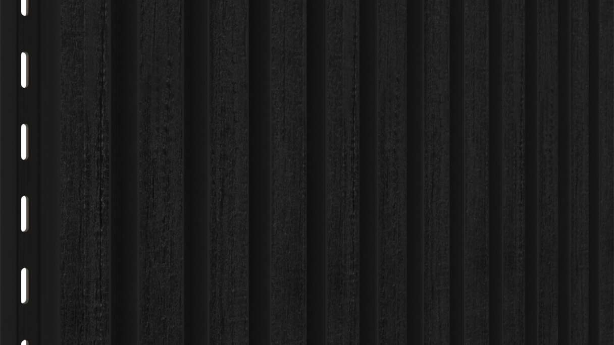 planeo LINEA Slim – WPC CoEx cladding, black, 2900 x 215 mm