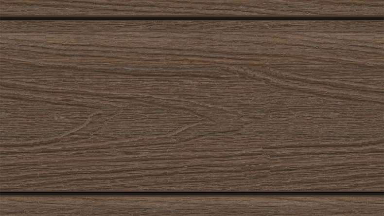 planeo MAXLine Nature - WPC CoEx coated XL decking board hollow chamber - Ipe Brown 3m textured/smooth brushed