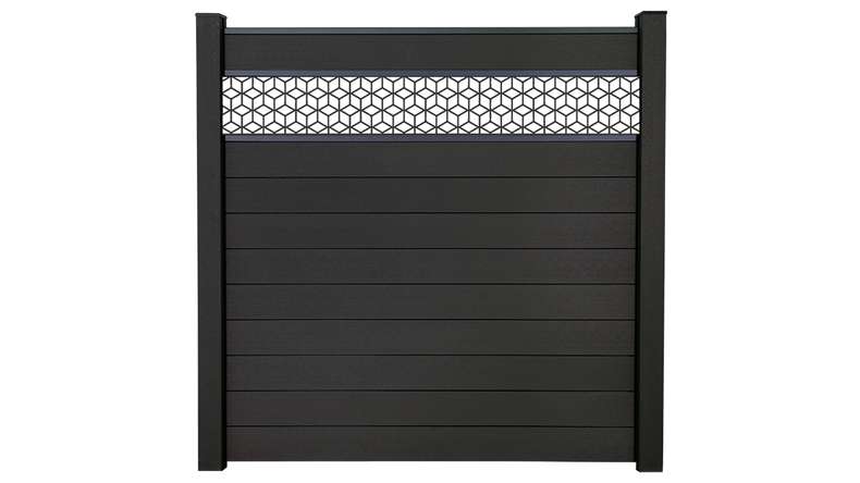 planeo Gardence Strong - BPC plug-in fence Cube anthracite grey 180 x 180 cm