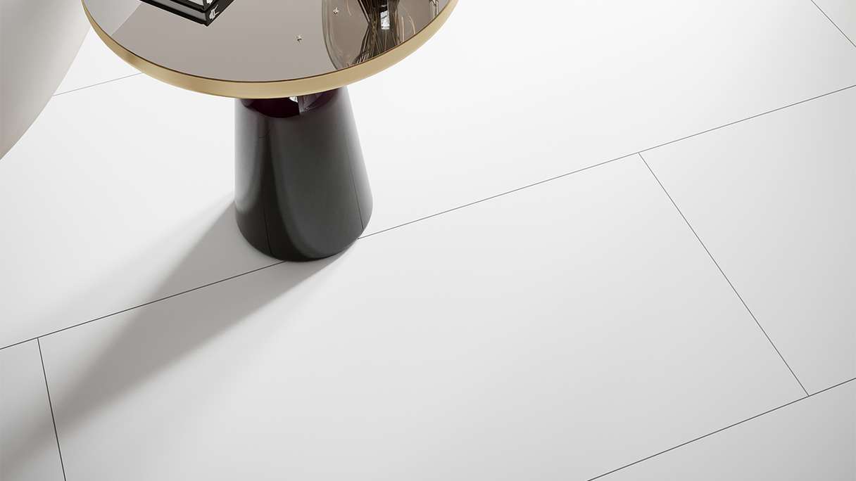 planeo Rigid Click Vinyl - Stone White Matt | Impact sound insulation integrated (100P2935MT)