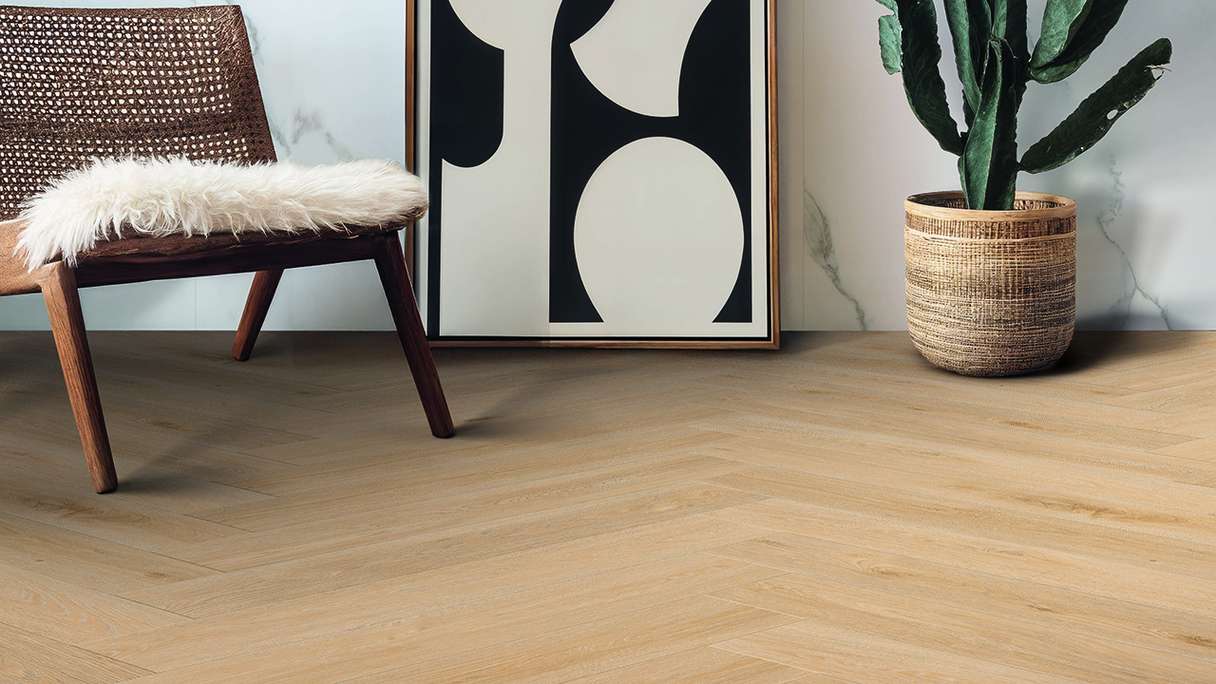 Gerflor Klick Vinyl Rigid - Creation 55 Clic Acoustic HB Aquinoah Blond | Impact sound insulation integrated (41921704)