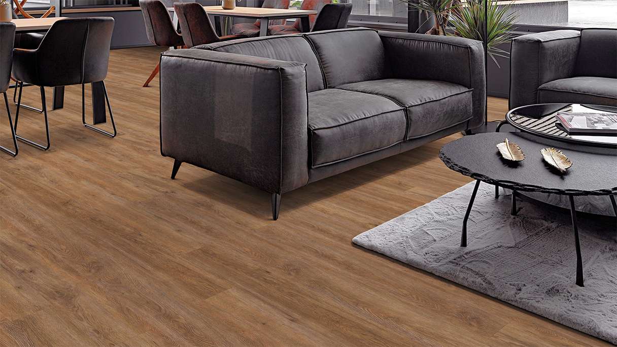 planeo Rigid click vinyl - FlexCore 30 Chocolate Oak | Impact sound insulation integrated (plfc-5145FS30)