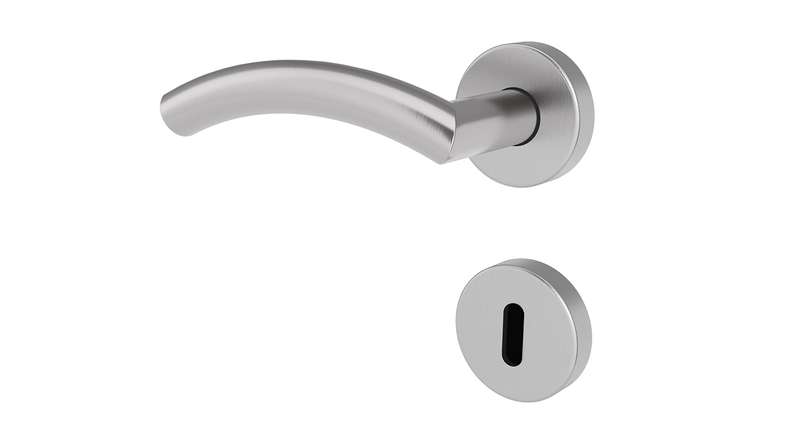 planeo Edelwerk METRA door handle stainless steel BB round rose