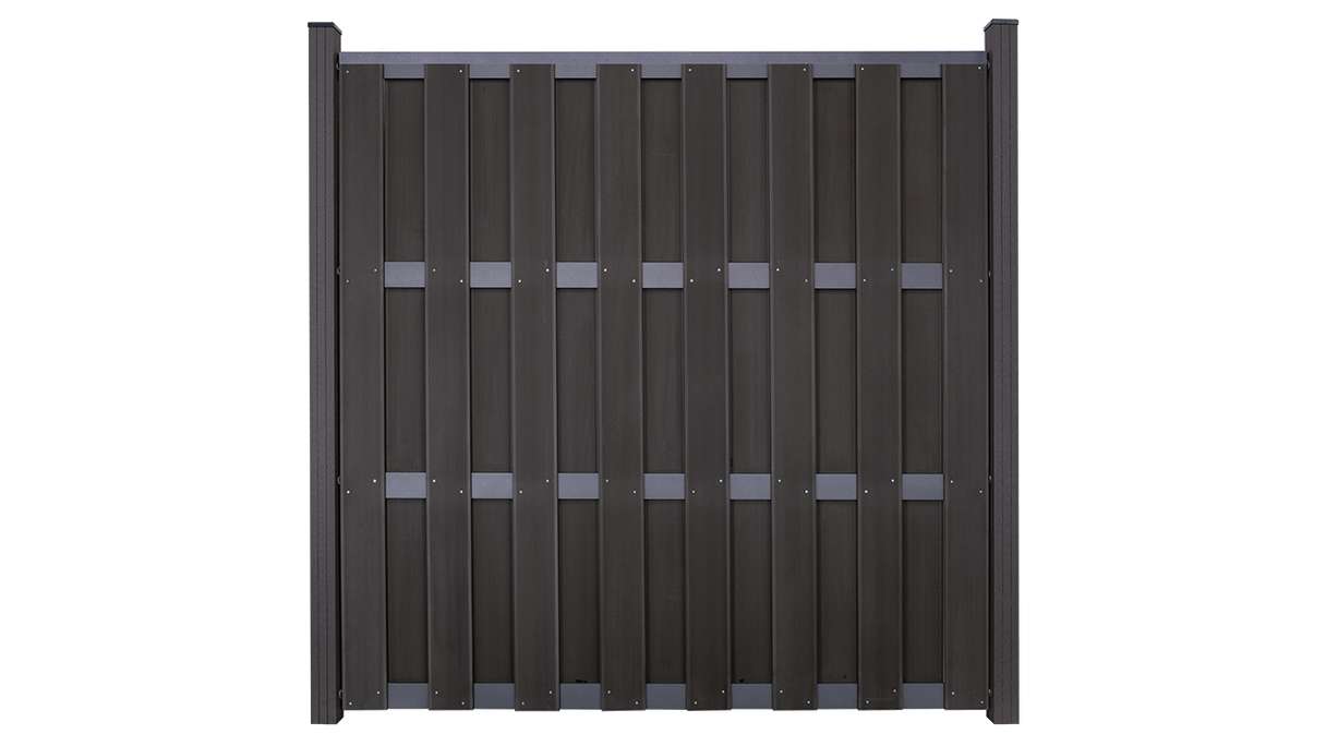 planeo Gardence Premade - BPC garden fence square anthracite 180 x 180cm with anthracite crossbar | DB703