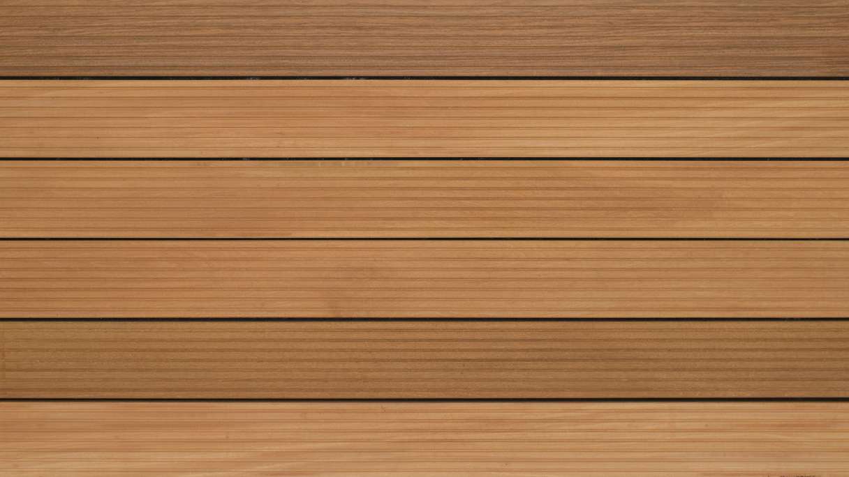 TerraWood wooden decking Bangkirai 25 x 145mm - grooved/fluted