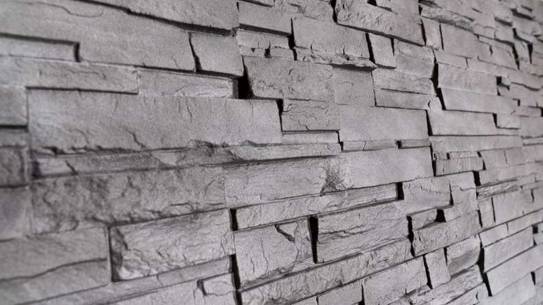 planeo stone-look facade panel - NoviStone Anthracite 1054 x 334 mm