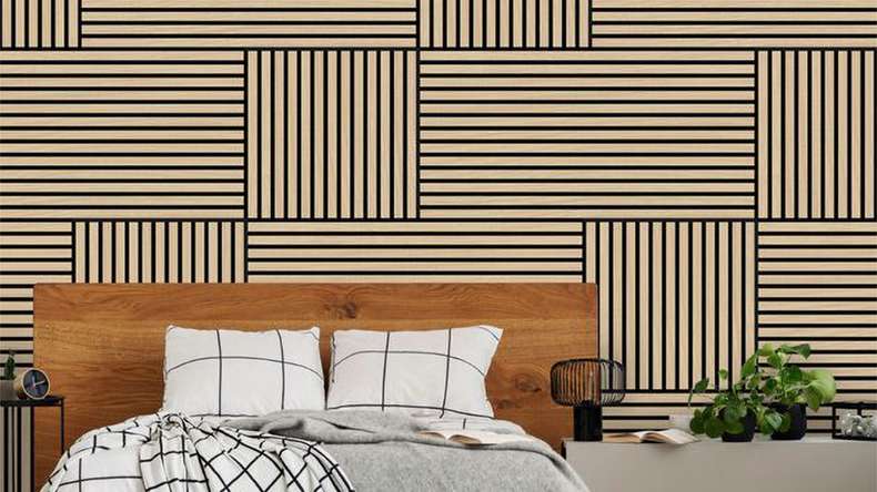 planeo acoustic panel - MixWall Timber Touch Flare Oak 52 x 52 cm | real wood veneer (PLMW-00011A)