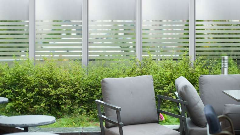 planeo Ambiente - glass privacy screen upright strip 90 x 180 cm