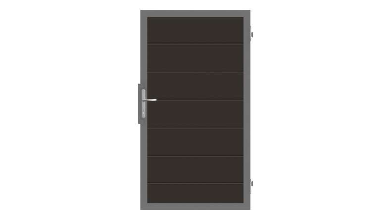 planeo Solid Grande - standard door anthracite grey with anthracite aluminium frame