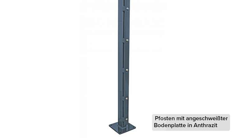 Corner post type FB Hot-dip galvanised for double bar fence