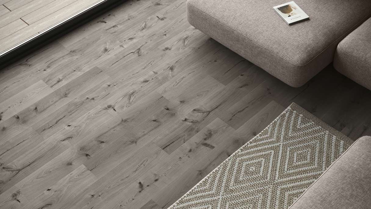 SKAVA rigid click vinyl - Home Grey Oak | integrated impact sound insulation (LO-1090)