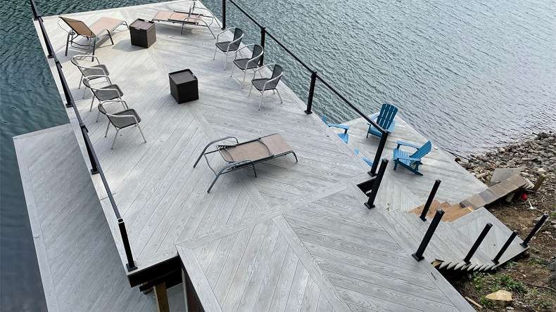 planeo Authoria PureBoard solid decking - Light Grey 3.6m textured