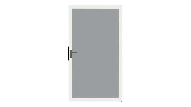 planeo Ambiente - glass privacy gate DIN left satin with anthracite aluminium frame 100 x 180 cm