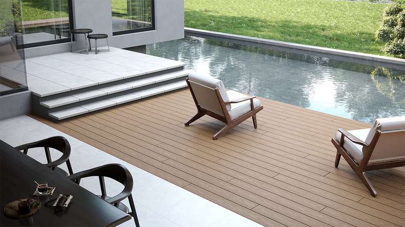 planeo TitanWood - solid plank dark brown antique aged/brushed