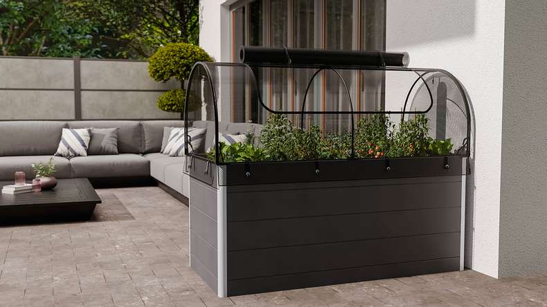 planeo Raised Bed Top Net - Black 149.9 x 69.4 x 62 cm