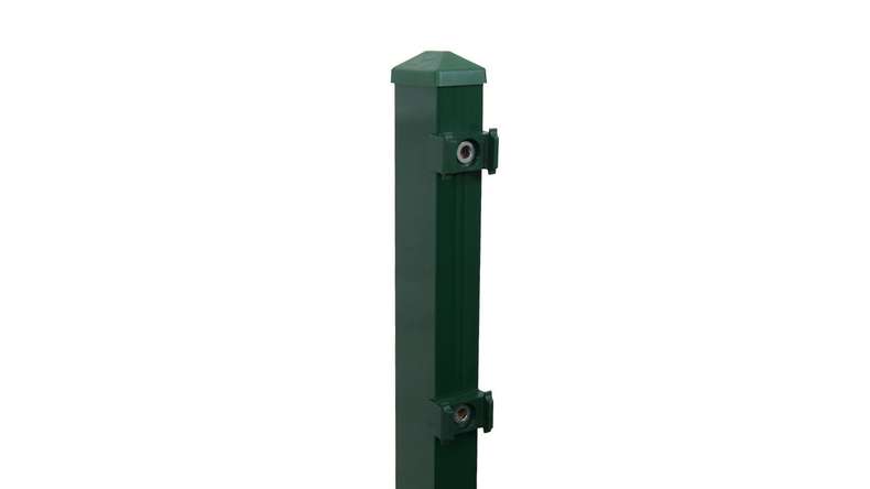 Fence post type P moss green for double bar fence - fence height 2030 mm