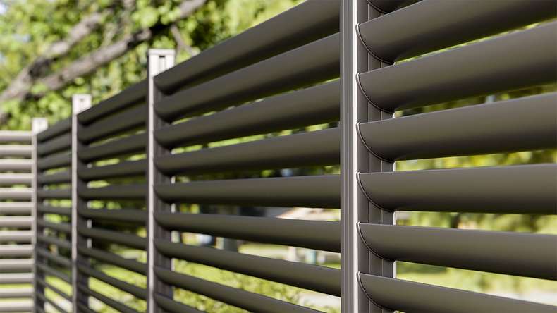 planeo Gardence Metallic Ellipse - Aluminium Garden Fence Square Anthracite | DB703