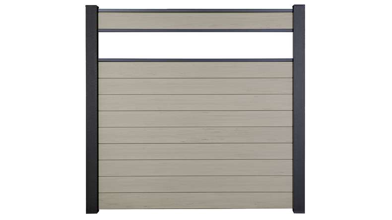 planeo Gardence Strong - BPC plug-in fence glass satin bi-colour sand 180 x 180 cm