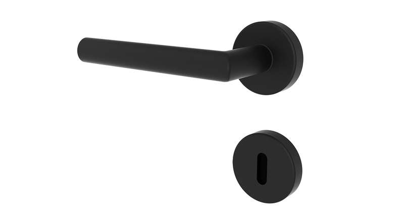 planeo Edelwerk VYRO door handle matt black BB round rose