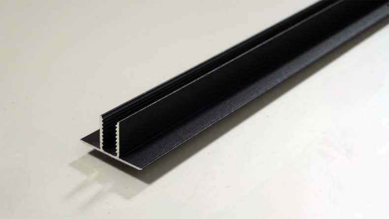 planeo Fassado - End profile T-end profile black 2.90m