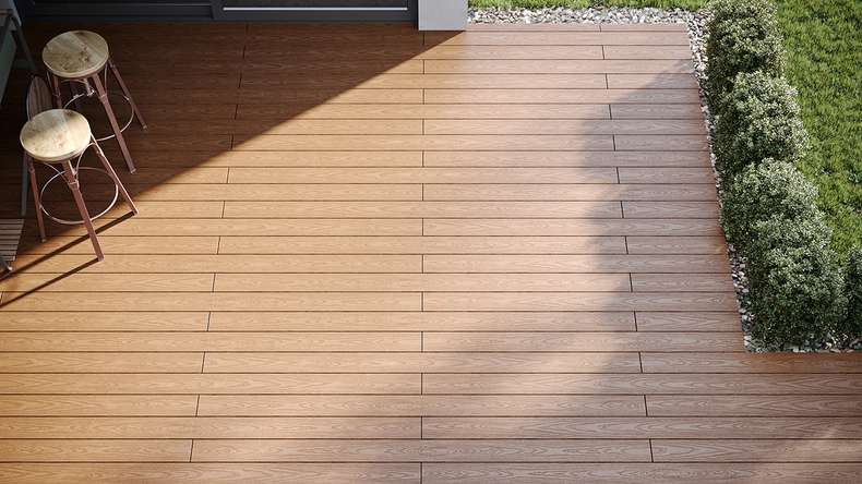 planeo TitanWood - solid plank dark brown antique aged/brushed
