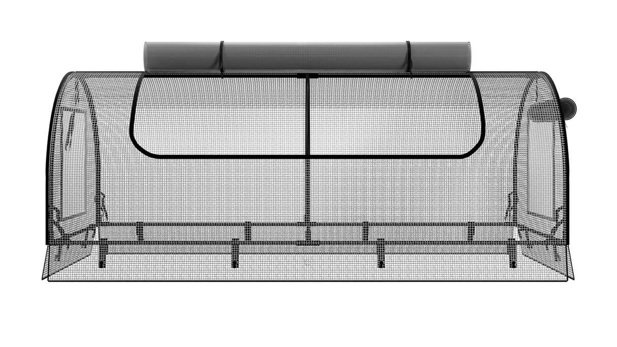 planeo Raised Bed Top Net PE - White 149.9 x 69.4 x 62 cm