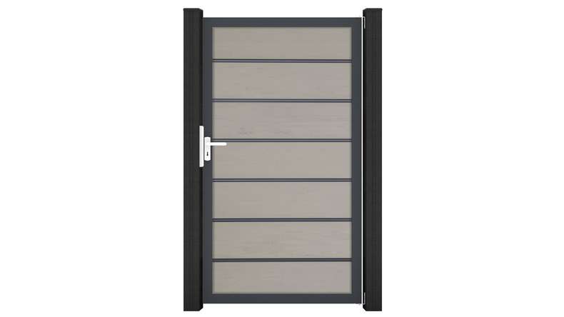 planeo Solid Grande - Premium door Bi-Color white with anthracite aluminium frame