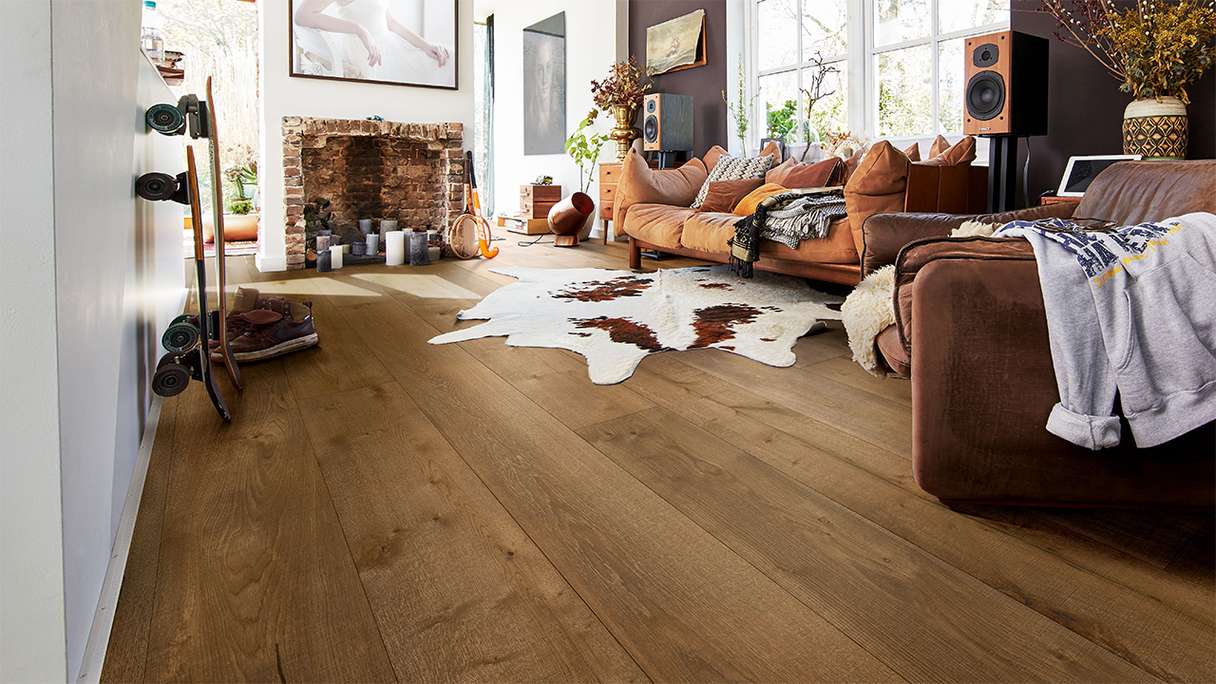 MEISTER Lindura wood flooring HD 400 - 08903 Oak authentic olive grey vintage texture, natural oiled 2200 x 270 x 11 mm (500213-2200270-08903)