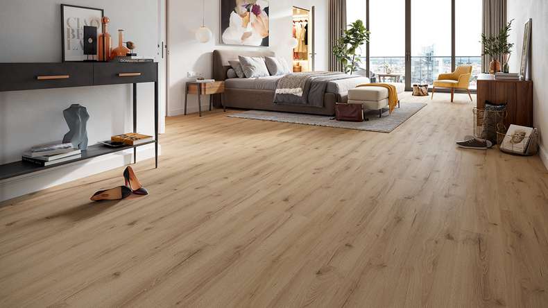 planeo Rigid Click Vinyl - HOMEtec Basic 30 IXPE Earth Oak | Impact sound insulation integrated (RP-E30-4)