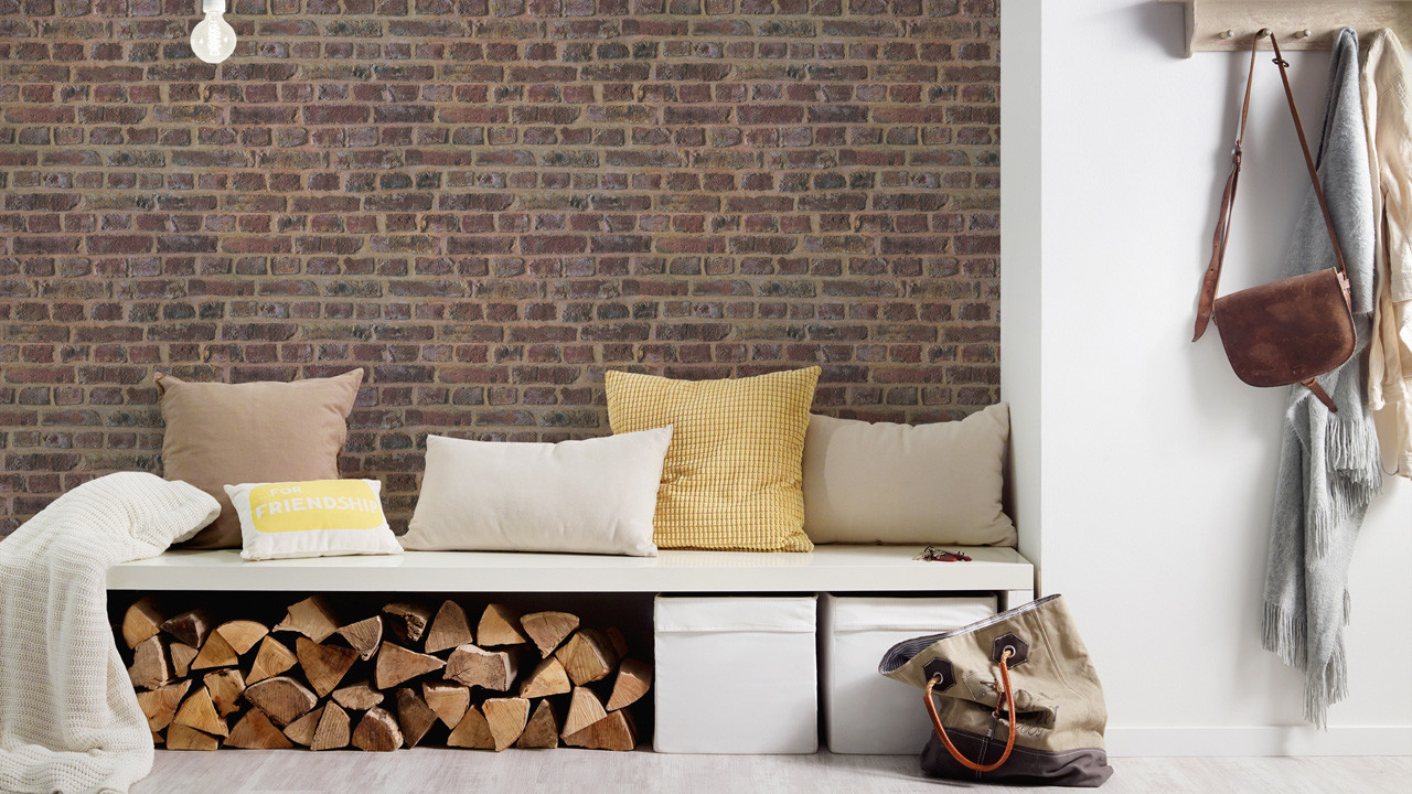 vinyl wallcovering stone wallpaper brown modern classic stones