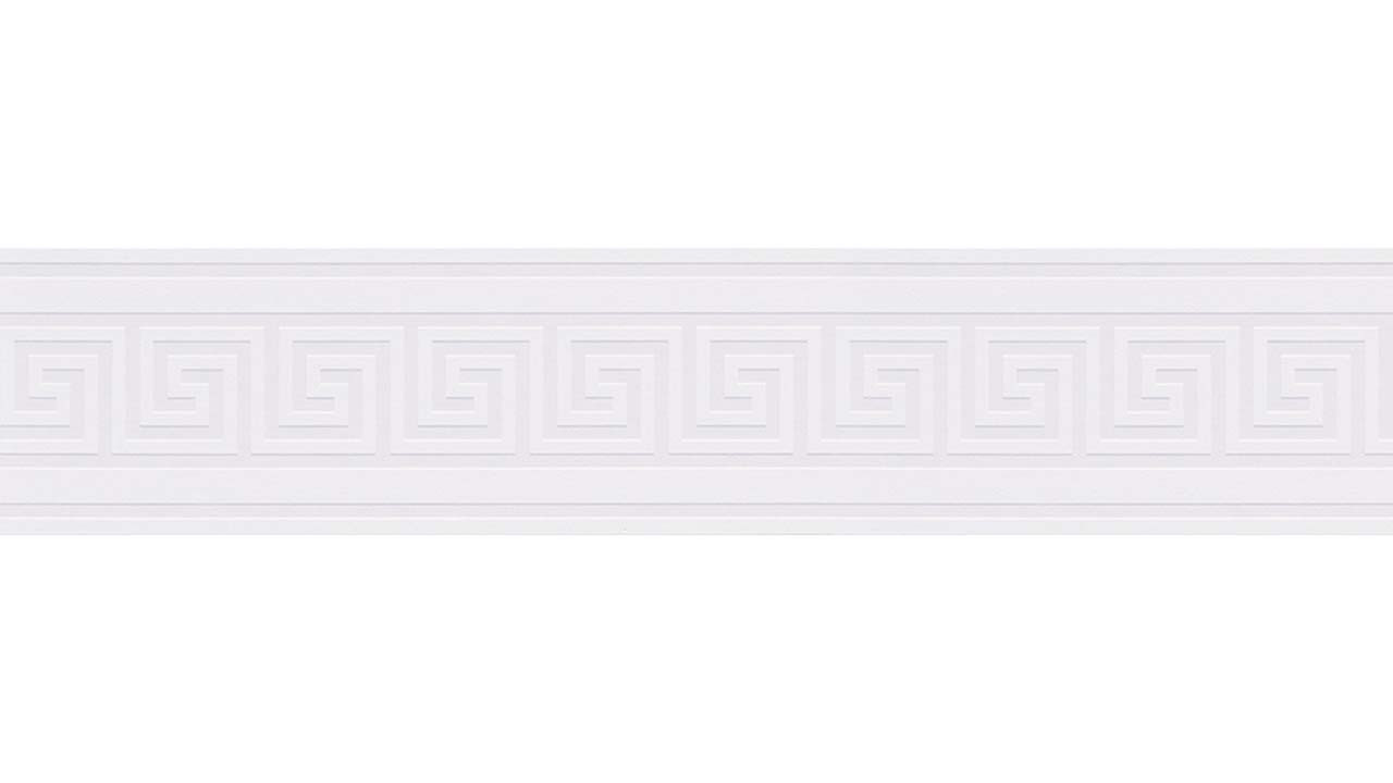 Vinyl wallpaper border white modern ornaments stripes Only Borders 10