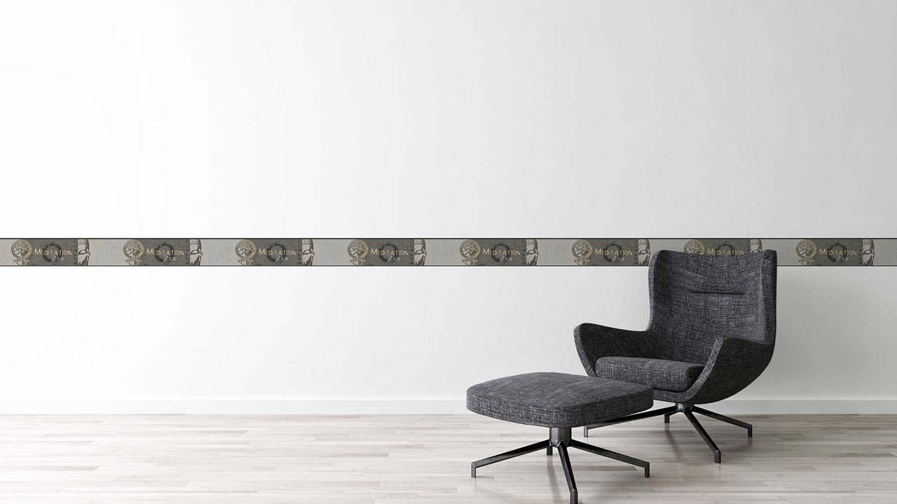Vinyl wallpaper border grey modern style pictures Only Borders 10 141