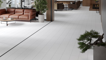 planeo Rigid Click Vinyl - Wood White | Impact sound insulation integrated (100P2935-N)