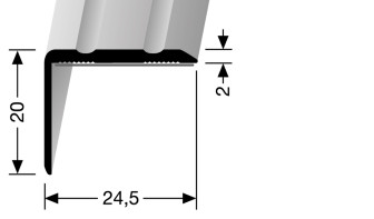 Küberit Übergangsprofil Typ 578, 100 cm, Alu silber (F4) - Design
