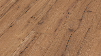MEISTER Laminate - MeisterDesign LL 150 S Oak rustic cognac 06256 | Impact sound insulation integrated (600008-2052220-06256)