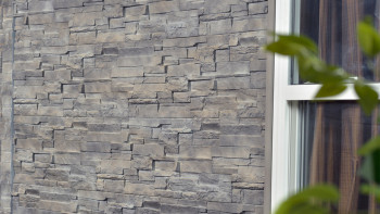 planeo stone-look façade panel - NoviStone Silex Flint 1054 x 334 mm