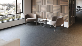 planeo Rigid Click Vinyl - SolutionX 2in1 Anthracite | Impact sound insulation integrated (ECF-0026)