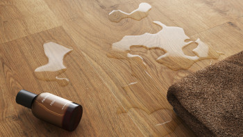 planeo Rigid Click Vinyl - SolutionX 2in1 Oak Gold Brown | Impact sound insulation integrated (ECF-0077)