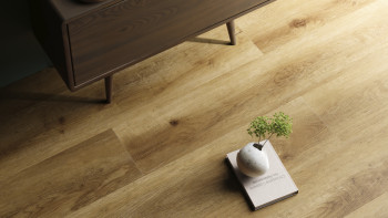 planeo Rigid Click Vinyl - SolutionX 2in1 Oak Dark Brown | Impact sound insulation integrated (ECF-0080)