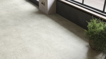 planeo Rigid Click Vinyl - SolutionX 2in1 Concrete Grey Light | Impact sound insulation integrated (ECF-0099)