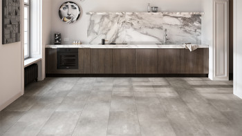 planeo Rigid click vinyl - Ferrovia IXPE XL tile ultra matt | integrated footfall sound insulation (MF-3011-IXPE)