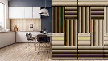 planeo acoustic panel - MixWall Timber Solid Flare Oak 52 x 104 cm | real wood veneer (PLMW-00411A)