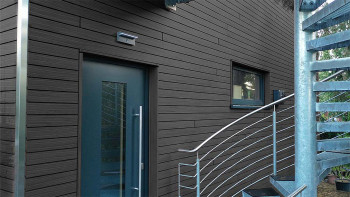 planeo Fassado - WPC rhombus moulding facade cladding anthracite
